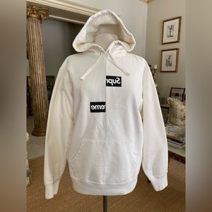 Near excellent condition SIZE M Supreme Comme Des Garçons Split Box Logo Hoodie